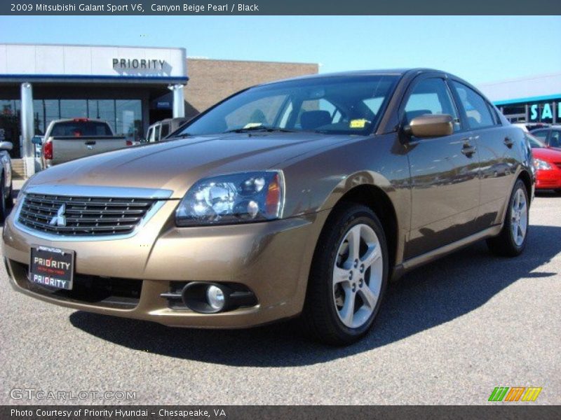 Canyon Beige Pearl / Black 2009 Mitsubishi Galant Sport V6