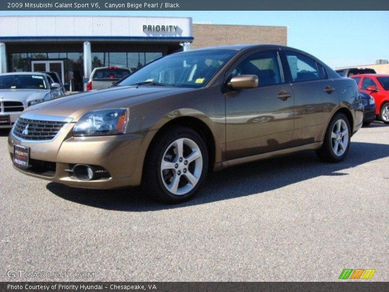 Canyon Beige Pearl / Black 2009 Mitsubishi Galant Sport V6