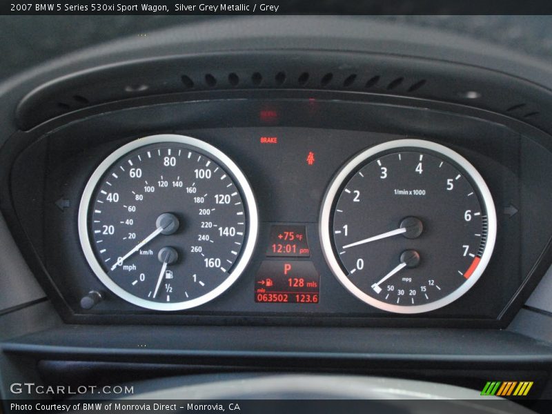 Silver Grey Metallic / Grey 2007 BMW 5 Series 530xi Sport Wagon