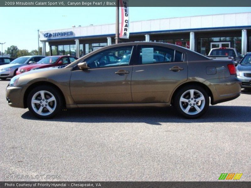 Canyon Beige Pearl / Black 2009 Mitsubishi Galant Sport V6