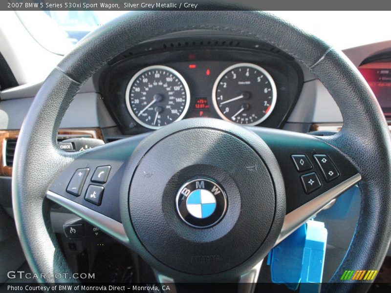 Silver Grey Metallic / Grey 2007 BMW 5 Series 530xi Sport Wagon