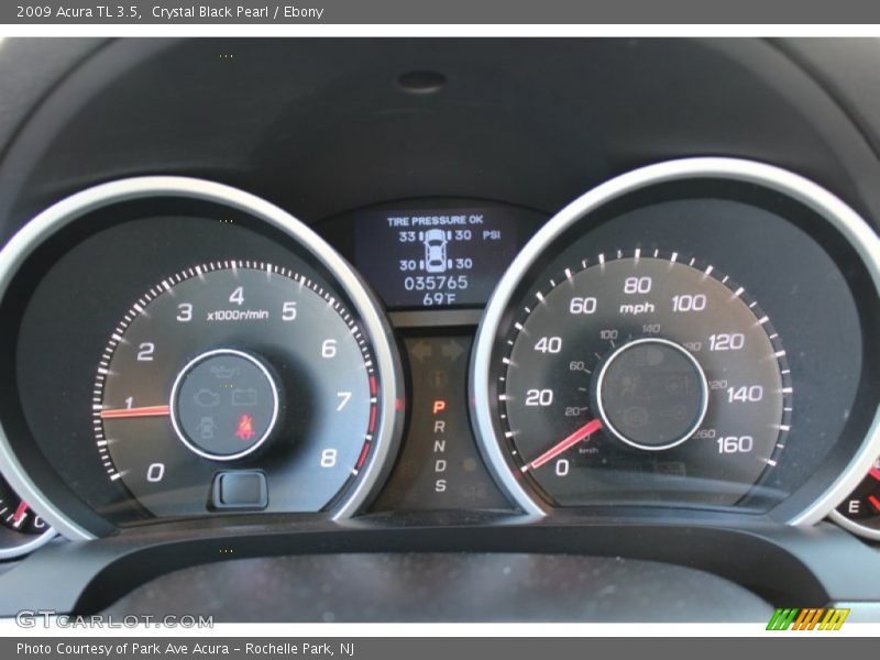 Crystal Black Pearl / Ebony 2009 Acura TL 3.5