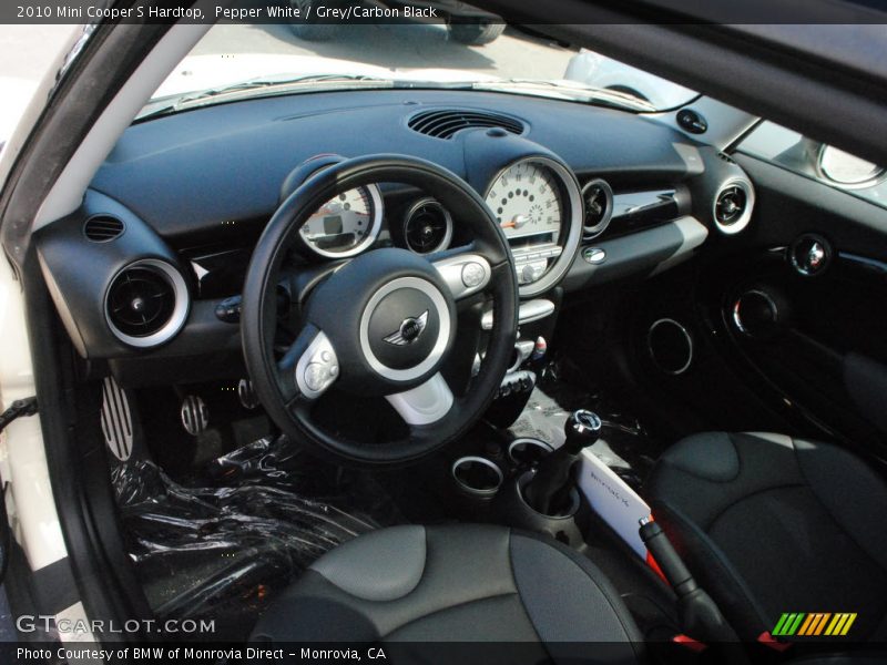 Pepper White / Grey/Carbon Black 2010 Mini Cooper S Hardtop