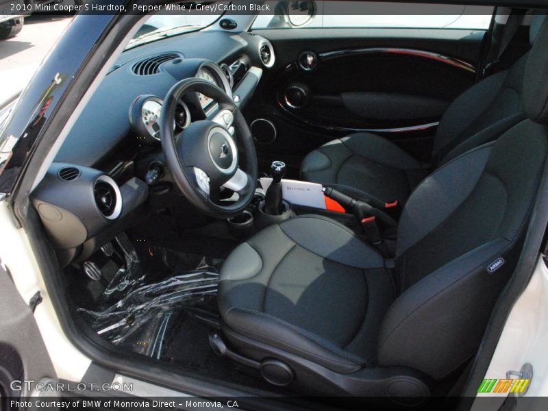 Pepper White / Grey/Carbon Black 2010 Mini Cooper S Hardtop