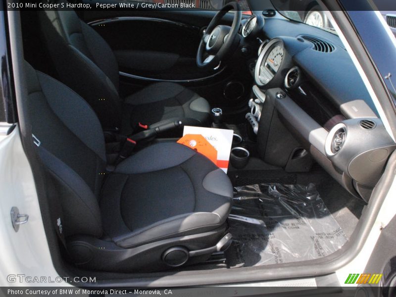 Pepper White / Grey/Carbon Black 2010 Mini Cooper S Hardtop