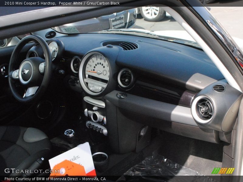 Pepper White / Grey/Carbon Black 2010 Mini Cooper S Hardtop
