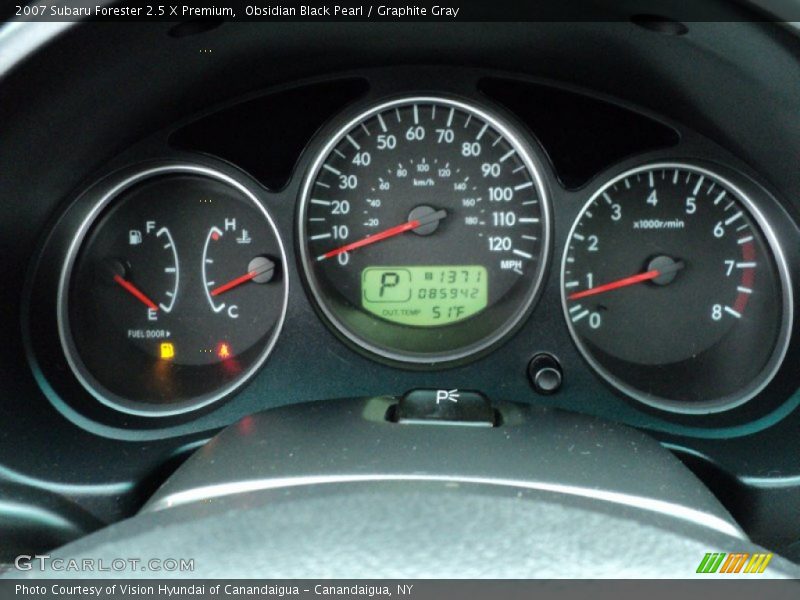Obsidian Black Pearl / Graphite Gray 2007 Subaru Forester 2.5 X Premium
