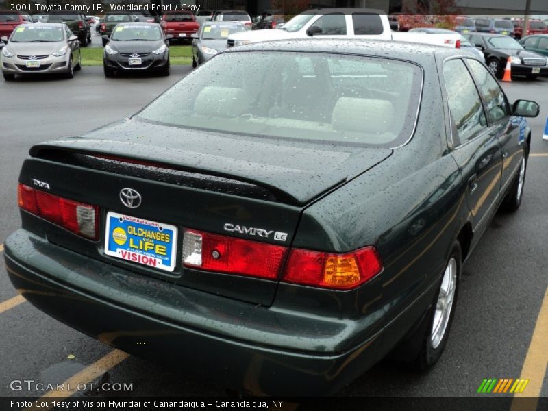Woodland Pearl / Gray 2001 Toyota Camry LE
