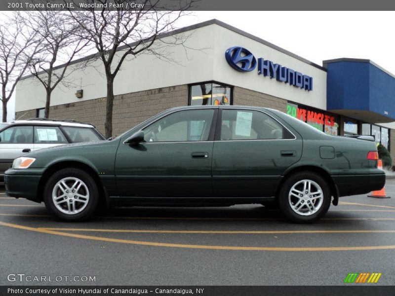 Woodland Pearl / Gray 2001 Toyota Camry LE