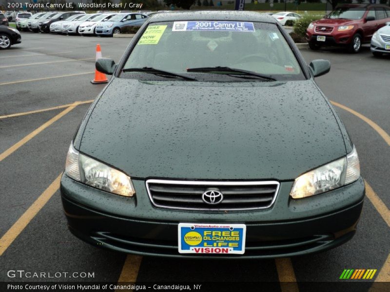 Woodland Pearl / Gray 2001 Toyota Camry LE