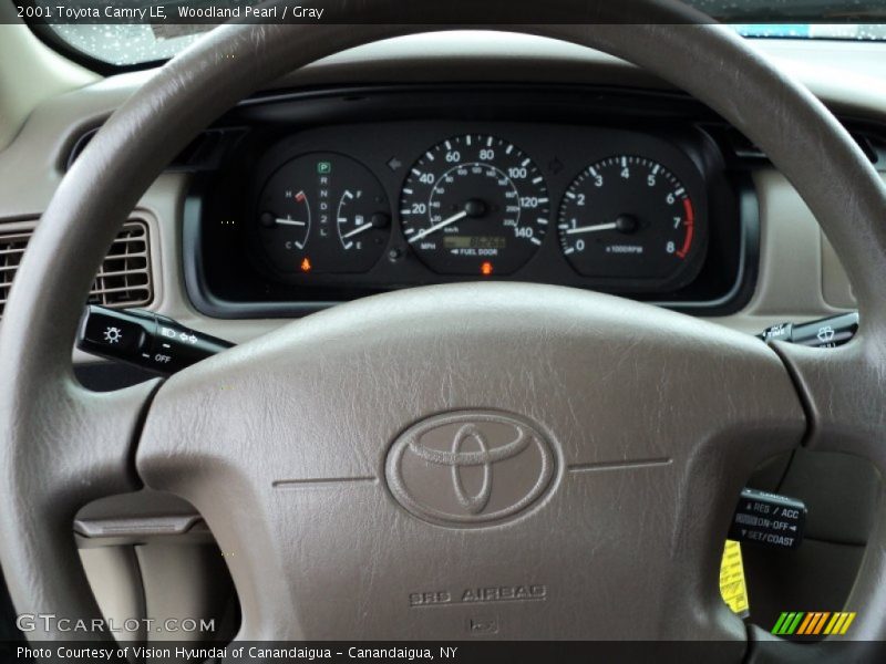 Woodland Pearl / Gray 2001 Toyota Camry LE