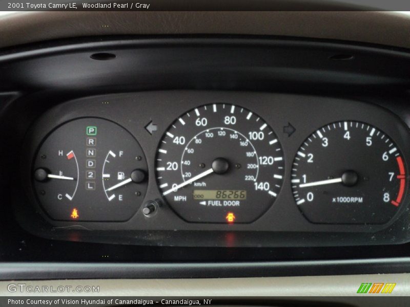 Woodland Pearl / Gray 2001 Toyota Camry LE