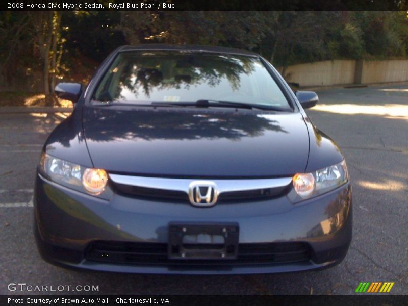 Royal Blue Pearl / Blue 2008 Honda Civic Hybrid Sedan