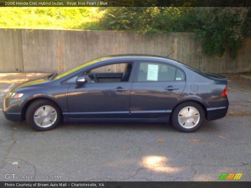 Royal Blue Pearl / Blue 2008 Honda Civic Hybrid Sedan