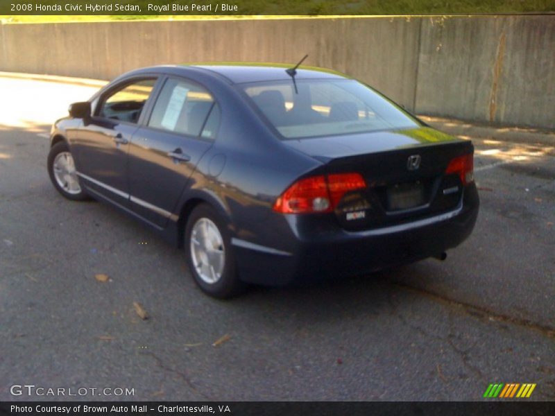 Royal Blue Pearl / Blue 2008 Honda Civic Hybrid Sedan