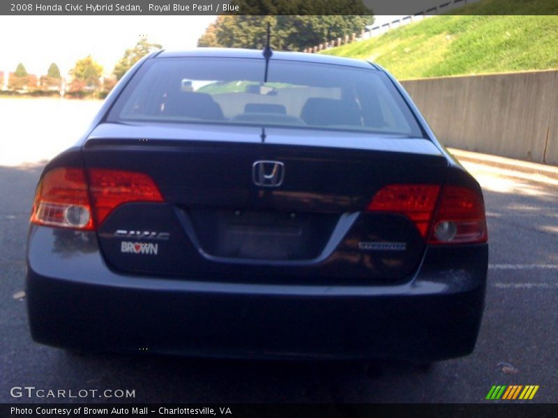 Royal Blue Pearl / Blue 2008 Honda Civic Hybrid Sedan