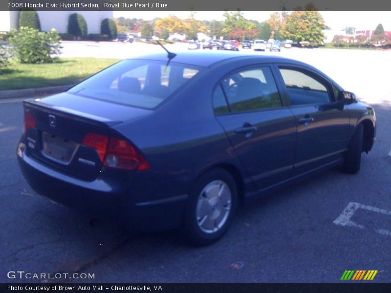Royal Blue Pearl / Blue 2008 Honda Civic Hybrid Sedan