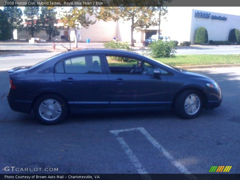 Royal Blue Pearl / Blue 2008 Honda Civic Hybrid Sedan