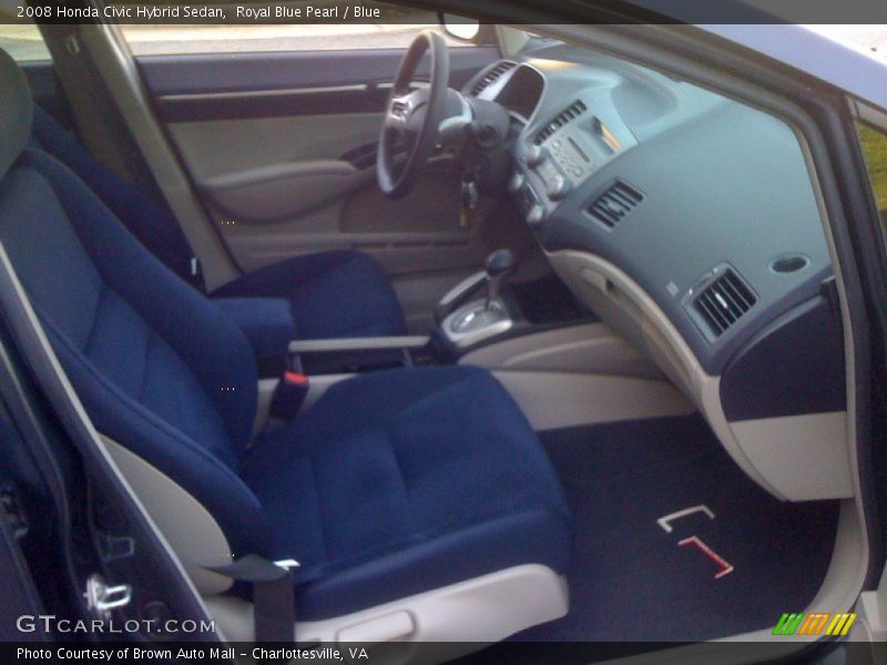  2008 Civic Hybrid Sedan Blue Interior