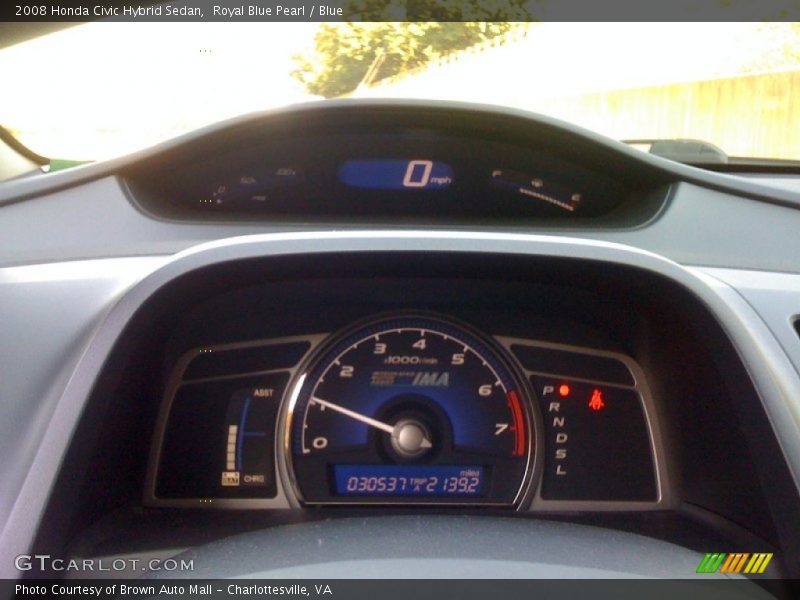 Royal Blue Pearl / Blue 2008 Honda Civic Hybrid Sedan