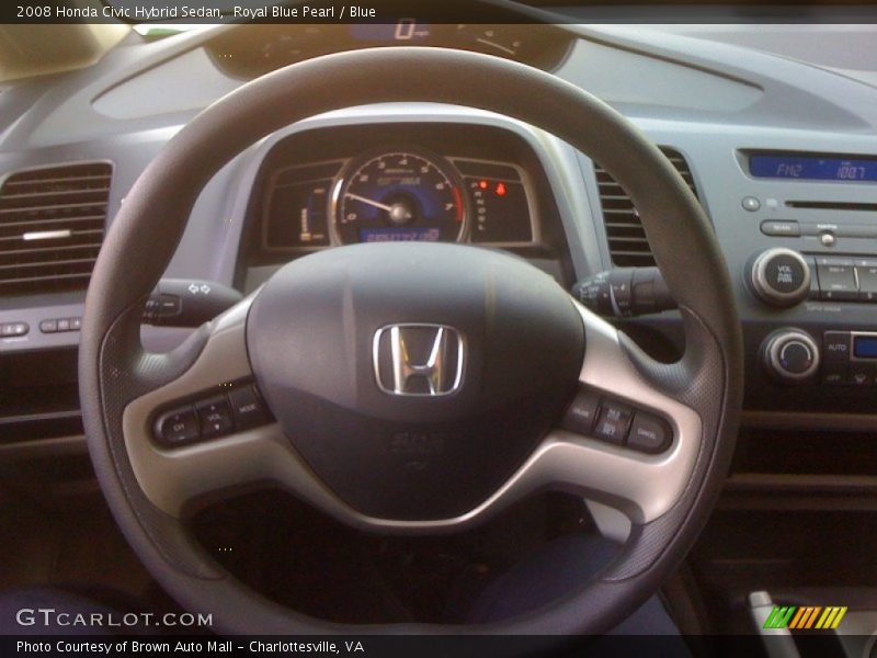 Royal Blue Pearl / Blue 2008 Honda Civic Hybrid Sedan