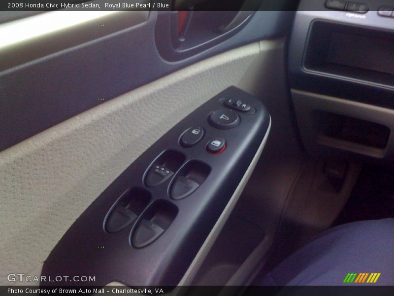 Royal Blue Pearl / Blue 2008 Honda Civic Hybrid Sedan