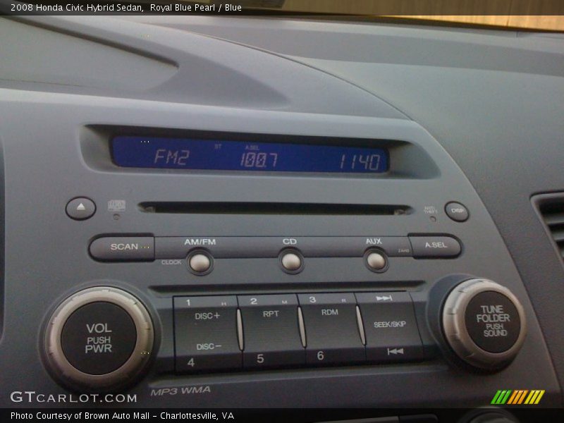 Royal Blue Pearl / Blue 2008 Honda Civic Hybrid Sedan