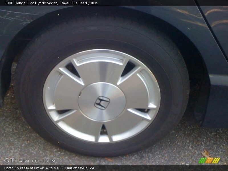 Royal Blue Pearl / Blue 2008 Honda Civic Hybrid Sedan