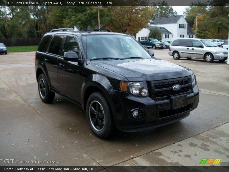 Ebony Black / Charcoal Black 2012 Ford Escape XLT Sport AWD