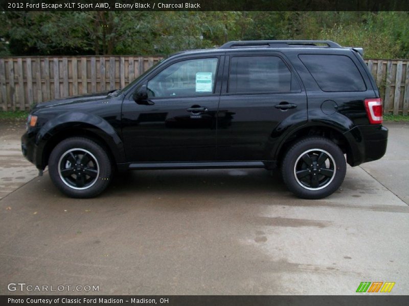 Ebony Black / Charcoal Black 2012 Ford Escape XLT Sport AWD