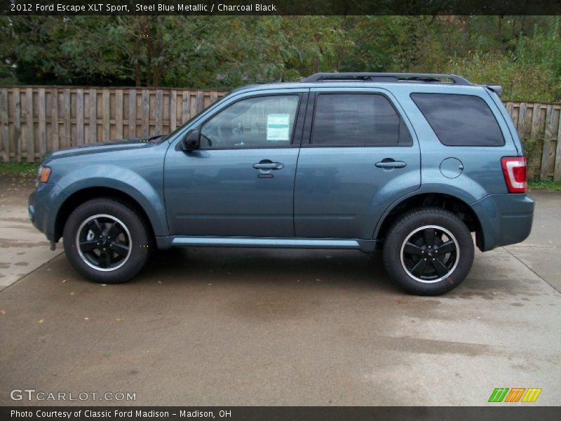Steel Blue Metallic / Charcoal Black 2012 Ford Escape XLT Sport