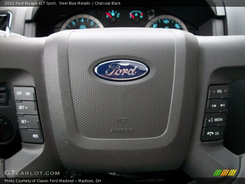 Steel Blue Metallic / Charcoal Black 2012 Ford Escape XLT Sport