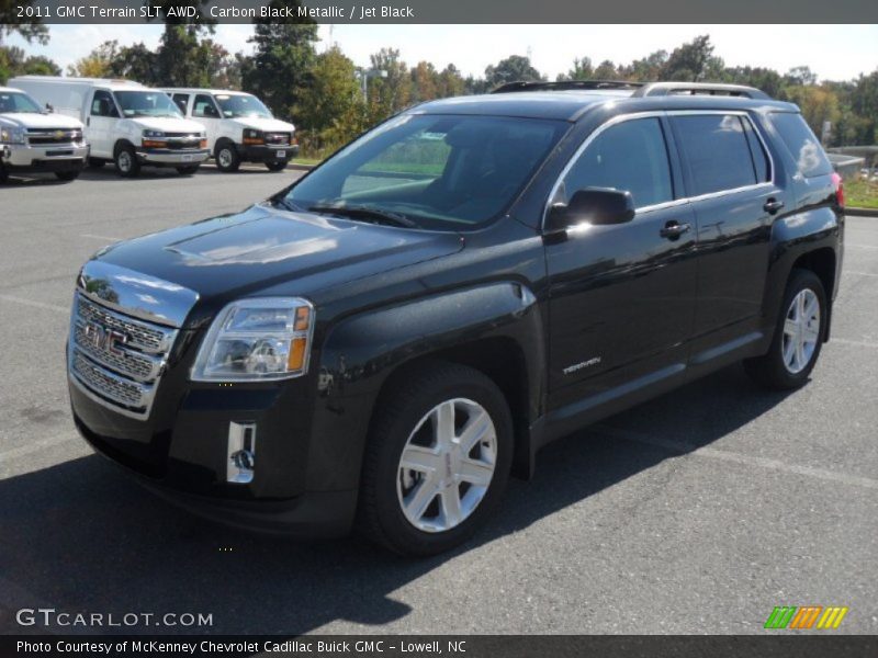 Carbon Black Metallic / Jet Black 2011 GMC Terrain SLT AWD