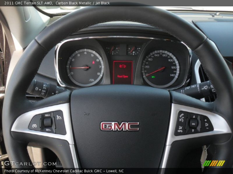 Carbon Black Metallic / Jet Black 2011 GMC Terrain SLT AWD