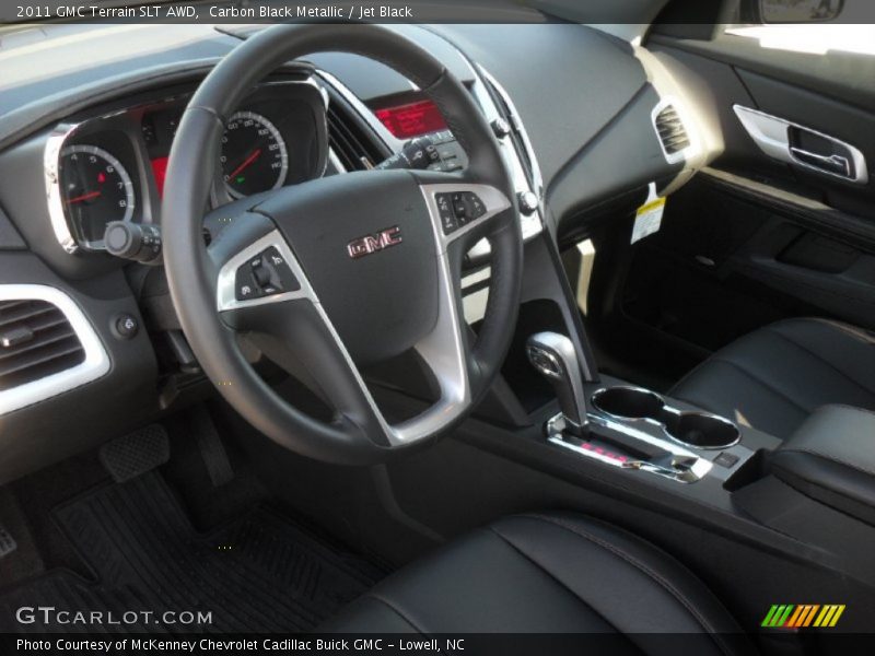 Carbon Black Metallic / Jet Black 2011 GMC Terrain SLT AWD