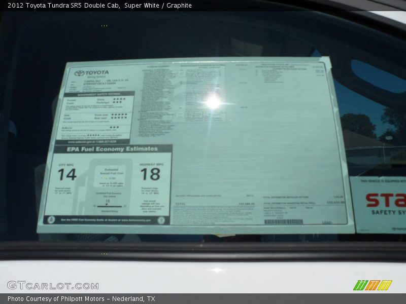 Super White / Graphite 2012 Toyota Tundra SR5 Double Cab