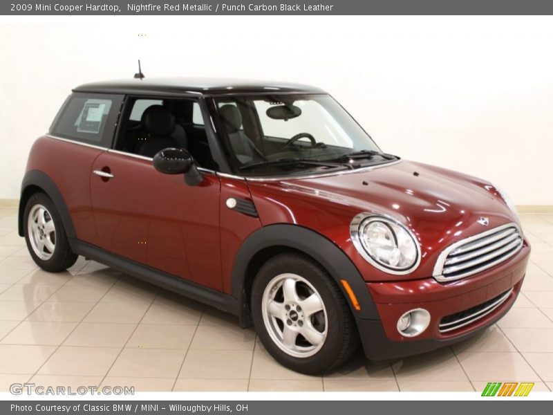 Nightfire Red Metallic / Punch Carbon Black Leather 2009 Mini Cooper Hardtop