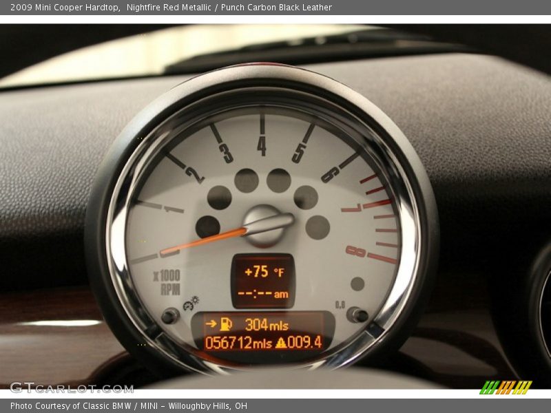 Nightfire Red Metallic / Punch Carbon Black Leather 2009 Mini Cooper Hardtop