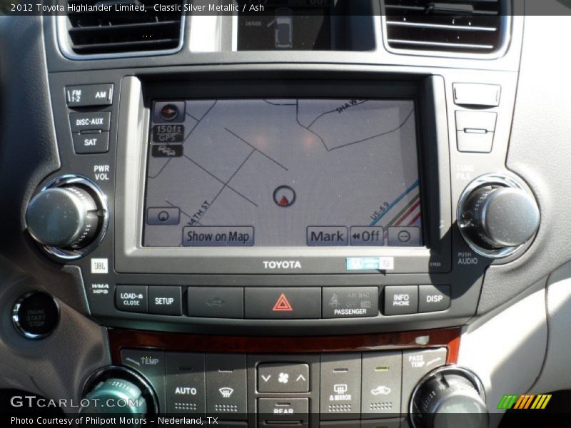 Navigation of 2012 Highlander Limited