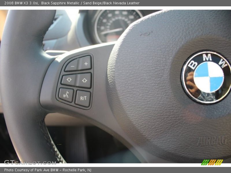 Black Sapphire Metallic / Sand Beige/Black Nevada Leather 2008 BMW X3 3.0si