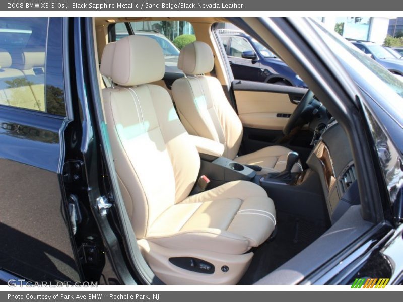 Black Sapphire Metallic / Sand Beige/Black Nevada Leather 2008 BMW X3 3.0si