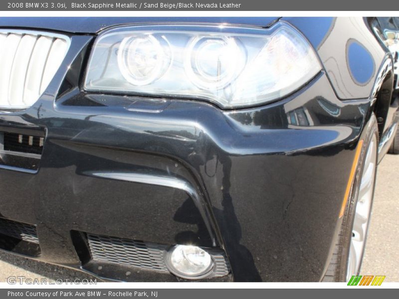 Black Sapphire Metallic / Sand Beige/Black Nevada Leather 2008 BMW X3 3.0si