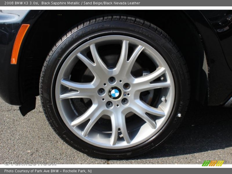 Black Sapphire Metallic / Sand Beige/Black Nevada Leather 2008 BMW X3 3.0si