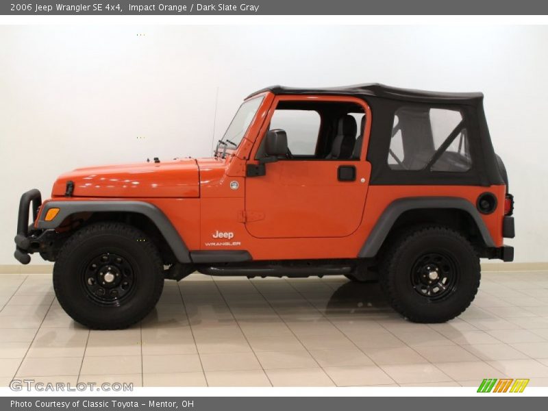 Impact Orange / Dark Slate Gray 2006 Jeep Wrangler SE 4x4