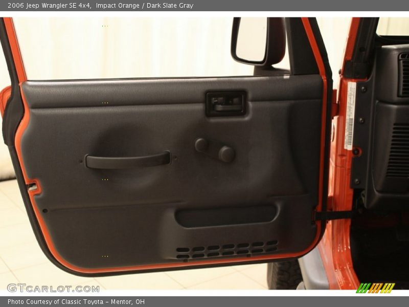 Impact Orange / Dark Slate Gray 2006 Jeep Wrangler SE 4x4