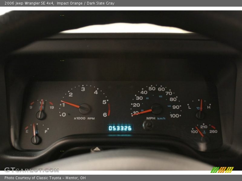 Impact Orange / Dark Slate Gray 2006 Jeep Wrangler SE 4x4