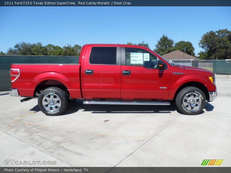 Red Candy Metallic / Steel Gray 2011 Ford F150 Texas Edition SuperCrew