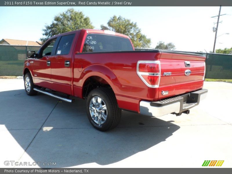 Red Candy Metallic / Steel Gray 2011 Ford F150 Texas Edition SuperCrew