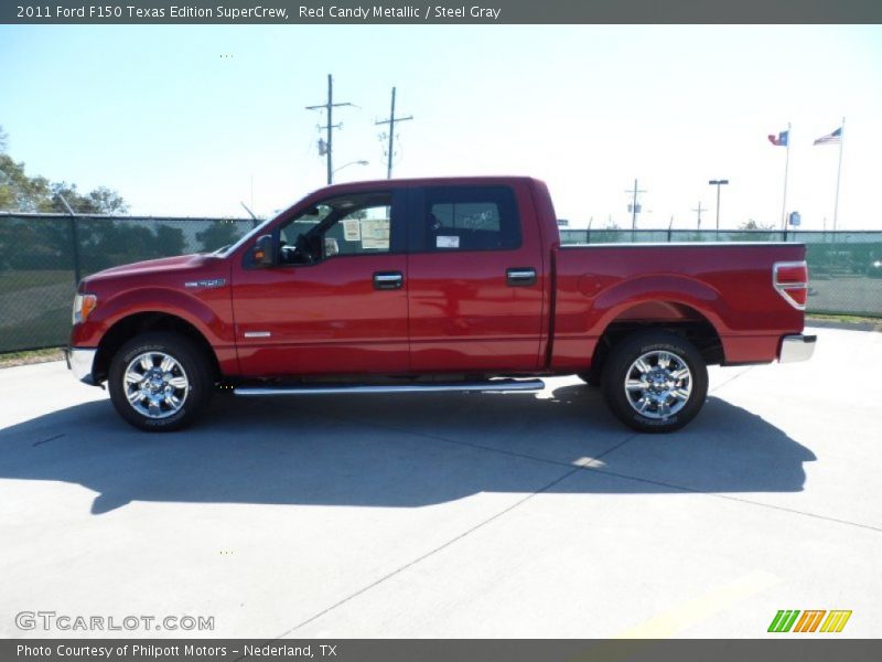 Red Candy Metallic / Steel Gray 2011 Ford F150 Texas Edition SuperCrew