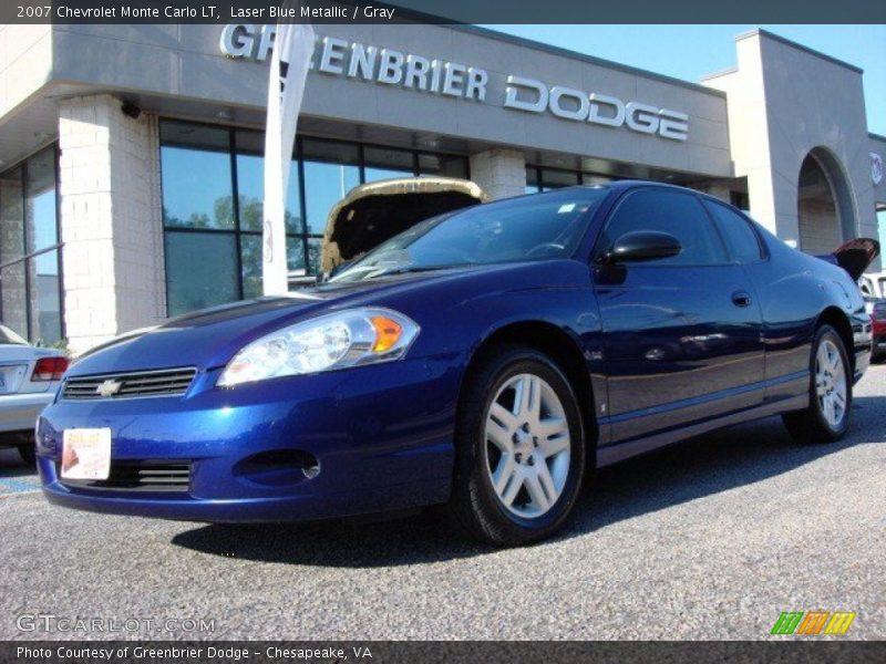 Laser Blue Metallic / Gray 2007 Chevrolet Monte Carlo LT